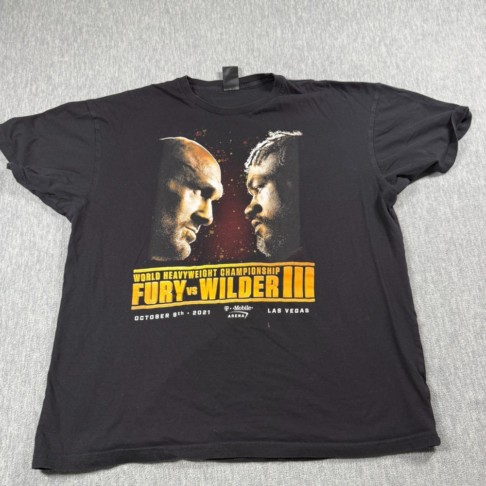 Fury vs Wilder Shirt Mens XL Black World Heavyweight Championship Boxing Graphic